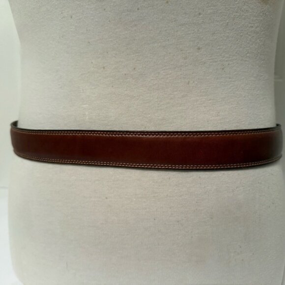 COACH MENS BELT BRITISH TAN BROWN LEATHER BRASS BUCKLE SIZE 38 ACCESSORY USA - Picture 6 of 13